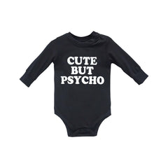 CUTE BUT PSYCHO BABY LONG SLEEVE ONESIE